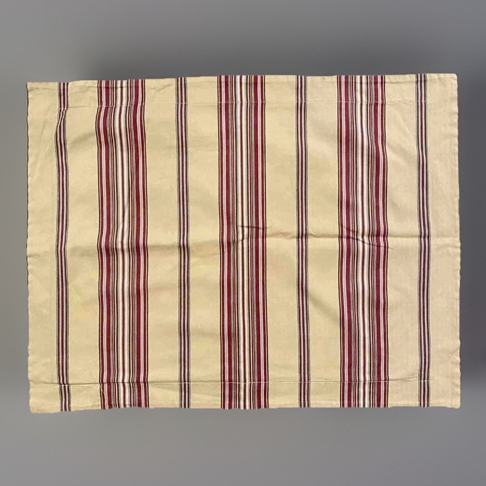 1 POTTERY BARN Montgomery Stripe Gold Red Brown Standard Pillow Sham